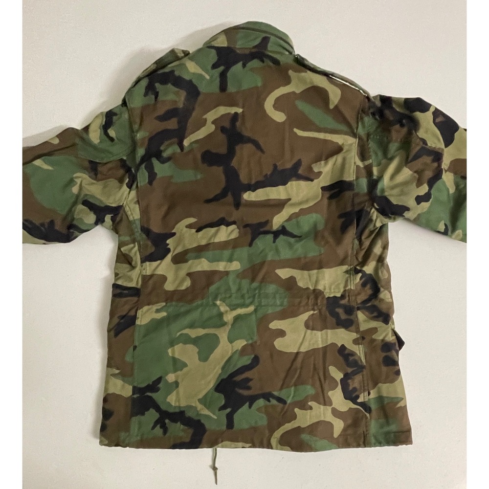 US Military M-65 Field Coat Woodland Camo Jacket Medium Regular Golden Mfg 1996 - Picture 4 of 11